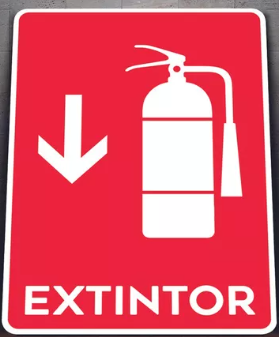 SEÑALAMIENTO EXTINTOR (Estireno con luminiscente / 25x35 / Vertical) 7-02